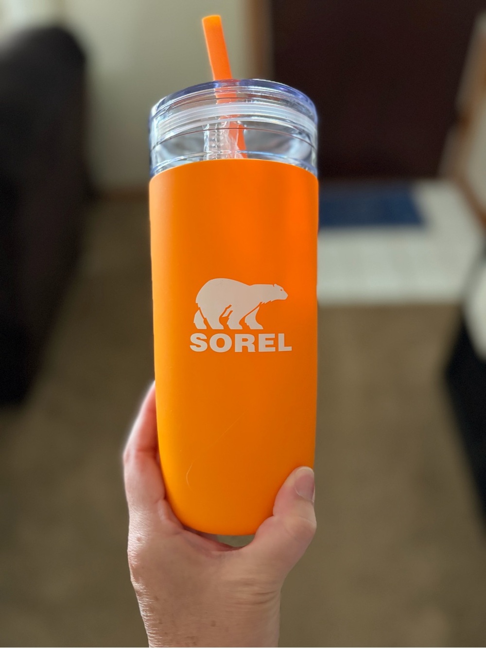 Sorel Orange Logo Insulated Tumbler with Straw